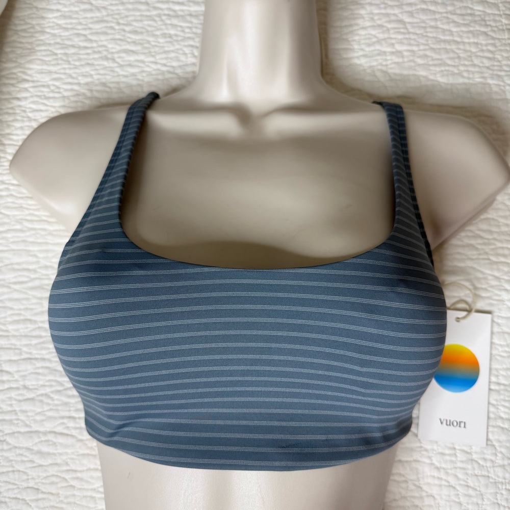 New Vuori Women’s Stripe Yosemite Bra Smoke Blue Stripe XS VW1074 - Picture 6 of 8